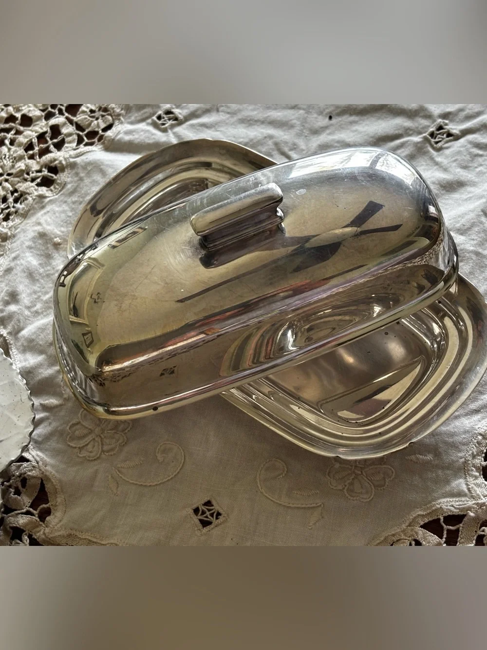 Reed & Barton Silver Plated Covered Butter Dish